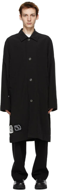 Song for the Mute Black Bird Coach Trench Coat - Chanson pour le trench-coat d'entraîneur d'oiseau noir muet - 음소거 검은 새 조류 코치 트렌치 코트의 노래