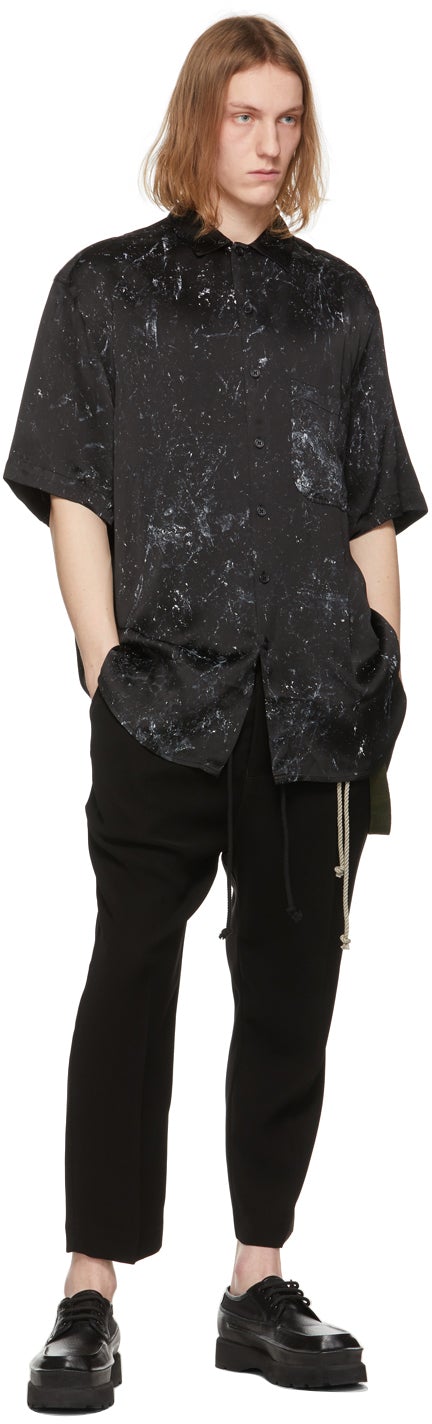 Song for the Mute Black Oversized Splatter Shirt