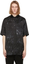 Song for the Mute Black Oversized Splatter Shirt - Chanson pour la chemise éclaboussante mute noir surdimensionnée - 음소거 블랙 대형 튄 셔츠를위한 노래