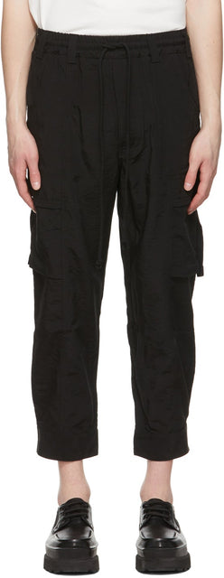 Song for the Mute Black Tabbed Cargo Pants - Chanson pour le pantalon de cargaison mute noire - 음소거 검은 탭화물 바지를위한 노래