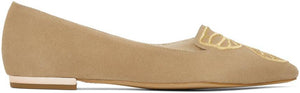 Sophia Webster Beige Butterfly Ballerina Flats - Sophia Webster Beige Berfly Ballerina appartements - 소피아 웹스터 베이지 나비 발레리나 아파트