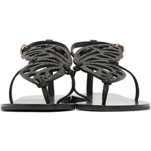 Sophia Webster Black Butterfly Flat Sandals