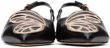 Sophia Webster Black Butterfly Slingback Flats