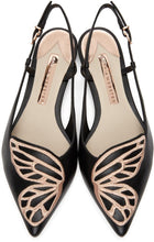 Sophia Webster Black Butterfly Slingback Flats