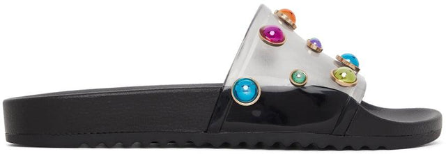 Sophia Webster Black PVC Dina Slides - Sophia Webster Noir PVC Dina Dlides - 소피아 웹스터 블랙 PVC 디나 슬라이드