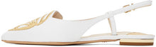 Sophia Webster White Butterfly Slingback Flats