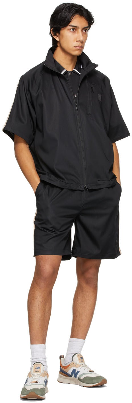 South2 West8 Black Sateen Trail Shorts