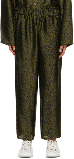 South2 West8 Khaki Leopard Army Trousers - South2 West8 Khaki Leopard Army Pantalons - South2 West8 Khaki Leopard 육군 바지