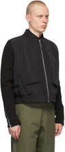 Spencer Badu Black Satin Bomber Jacket
