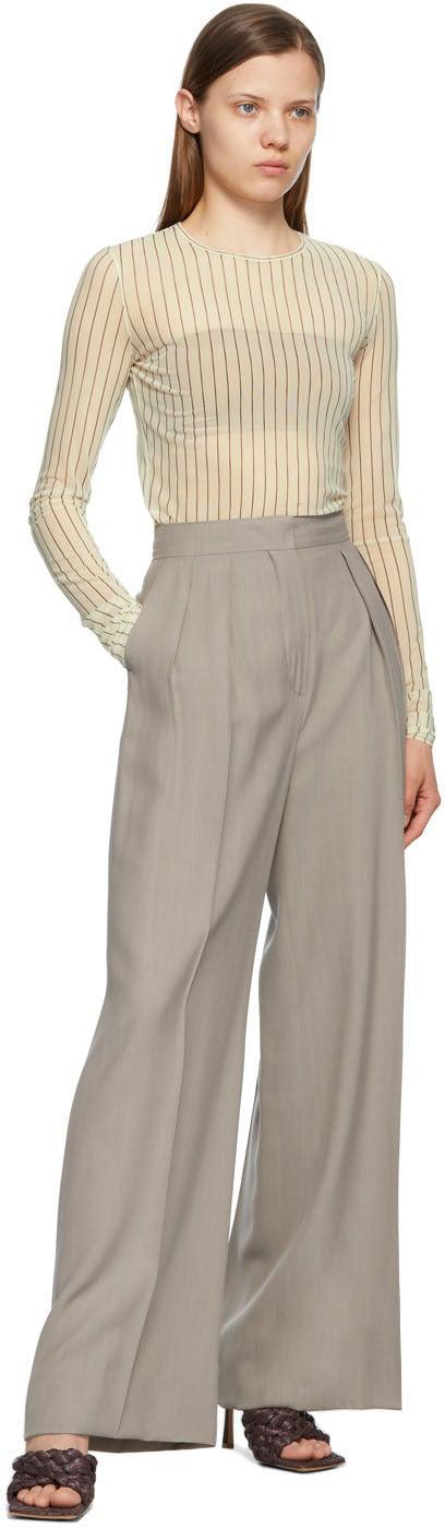 Sportmax Off-White Mesh Striped Tempra Shirt