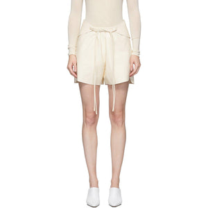 Sportmax White Nappa Urubu Shorts