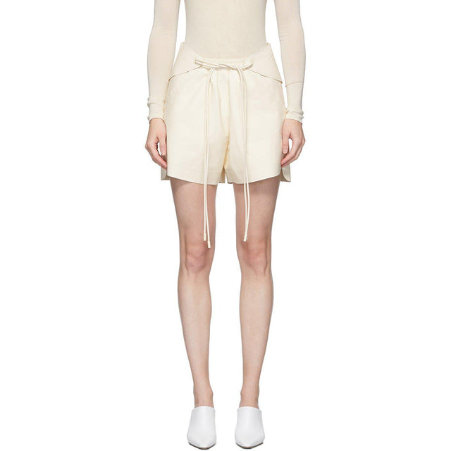 Sportmax White Nappa Urubu Shorts