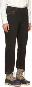 St-Henri SSENSE Exclusive Black Rock Elastic Jeans