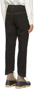 St-Henri SSENSE Exclusive Black Rock Elastic Jeans