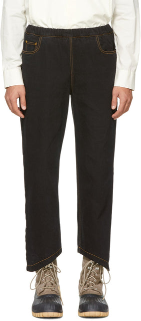 St-Henri SSENSE Exclusive Black Rock Elastic Jeans - ST-Henri Ssense EXCLUSIVE NOIR ROCK JEAN ÉLASTIQUE - St-Henri Ssense 독점적 인 검은 암석 탄성 청바지