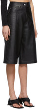 Stand Studio Black Leather Fenella Shorts