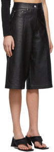 Stand Studio Black Leather Fenella Shorts