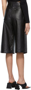 Stand Studio Black Leather Fenella Shorts