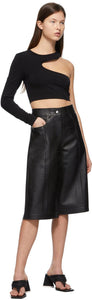 Stand Studio Black Leather Fenella Shorts