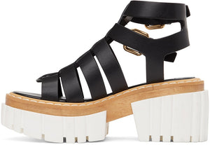Stella McCartney Black Emilie Gladiator Heeled Sandals
