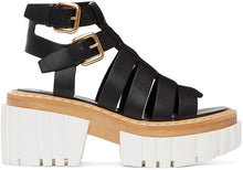 Stella McCartney Black Emilie Gladiator Heeled Sandals - Stella McCartney Black Emilie Gladiator Sandales à talons - Stella McCartney Black Emilie Glanniator 힐 샌들