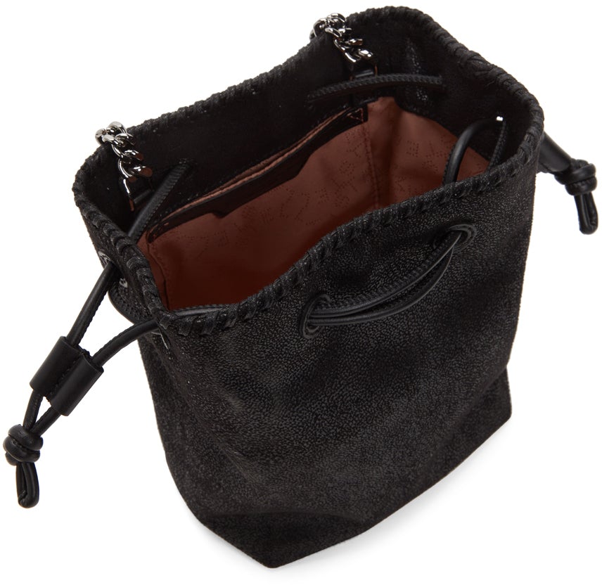 Stella McCartney Black Micro Falabella Bucket Bag