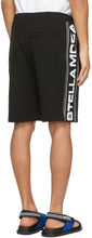Stella McCartney Black Shared Fleece '23 OBS' Shorts