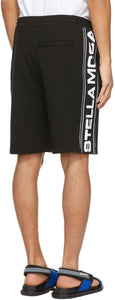 Stella McCartney Black Shared Fleece '23 OBS' Shorts