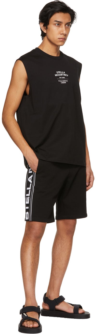Stella McCartney Black Shared 'OBS 23' Sleeveless T-Shirt