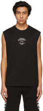 Stella McCartney Black Shared 'OBS 23' Sleeveless T-Shirt - T-shirt sans manches STOLLA McCartney Black BLACK 'OBS 23' - Stella McCartney Black Shared 'Obs 23'민소매 T 셔츠