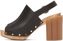 Stella McCartney Black Stud Daisy Slingback Sandals