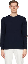 Stella McCartney Navy Shared Regenerated Cashmere Sweater - SPELLA McCartney Navy Pull en cachemire régénéré partagée - Stella McCartney 해군은 재생 된 캐시미어 스웨터를 공유했습니다