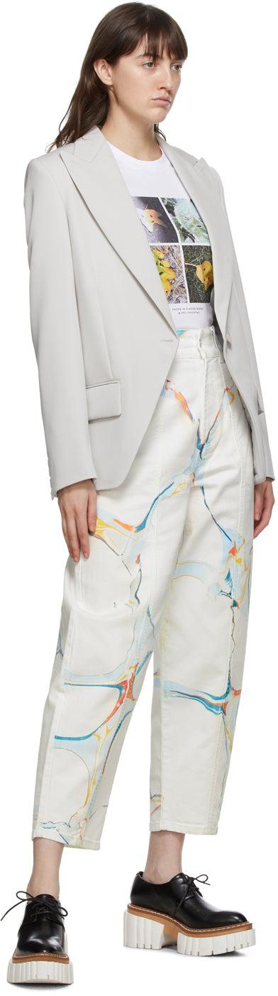 Stella McCartney White Faces In Places T-Shirt