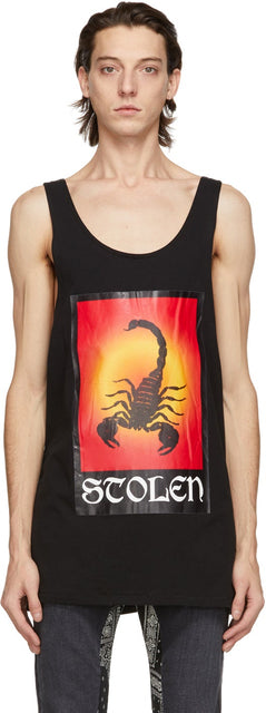 Stolen Girlfriends Club Black Scorpion Haze Tank Top - Débardeur de brume BLACK DOCKIPIER BLACK HATELLIGS - 도난 된 여자 친구 클럽 블랙 전갈 헤이즈 탱크 탑
