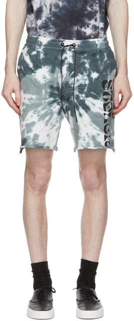 Stolen Girlfriends Club Blue Tie-Dye Arch Hill Shorts - CLUB BLUE CLUB BLUE CLUT CRY-DYE ARCH HILL HILL - 도난 된 여자 친구 클럽 블루 타이 염료 아치 힐 반바지