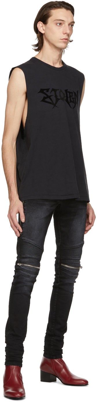 Stolen Girlfriends Club Grey Pogues Sleeveless T-Shirt