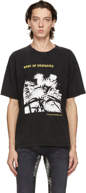 Stolen Girlfriends Club Grey Thistle Heart Classic T-Shirt - T-shirt de T-shirt classique coeur du chardon gris classique - 도난 된 여자 친구 클럽 그레이 엉겅퀴 하트 클래식 티셔츠