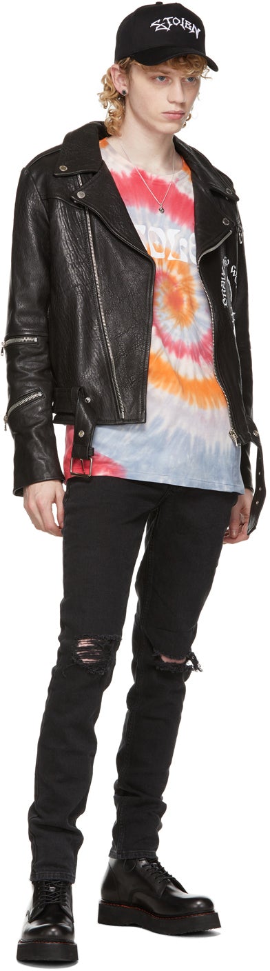 Stolen Girlfriends Club Multicolor Logo Tie-Dye T-Shirt