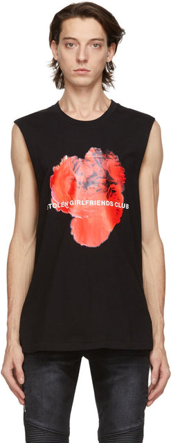 Stolen Girlfriends Club Red Rose Razor Tank Top - Débardeur de rasoir de rose rouge des copines volées - 도난 된 여자 친구 클럽 붉은 장미 면도기 탱크 탑