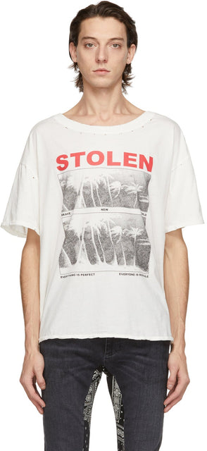 Stolen Girlfriends Club White Vintage Isolation T-Shirt - T-shirt d'isolement vintage blanc de petite amie volée - 도난 된 여자 친구 클럽 흰색 빈티지 격리 티셔츠