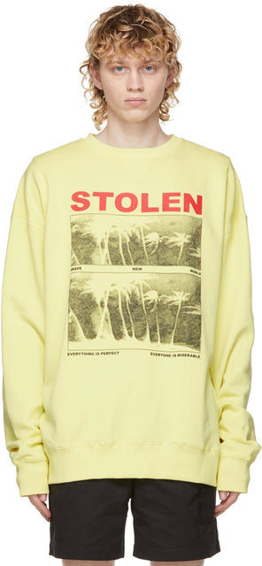 Stolen Girlfriends Club Yellow Isolation Sweatshirt - Sweat-shirt d'isolement jaune des copines volées - 도난 된 여자 친구 클럽 노란색 격리 스웨터