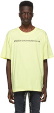 Stolen Girlfriends Club Yellow Text Logo T-Shirt - T-shirt de logo t-shirt de club jaune - 도난 된 여자 친구 클럽 노란색 텍스트 로고 티셔츠