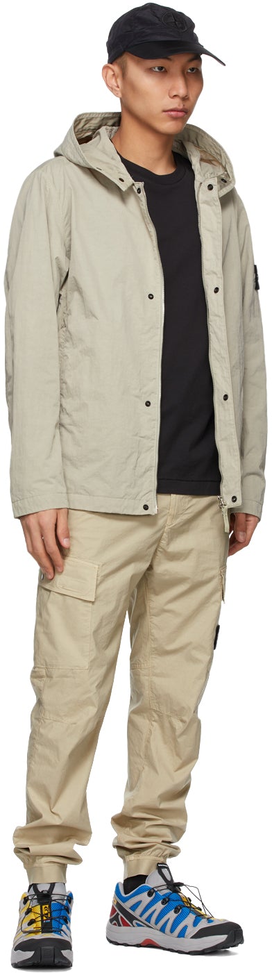 Stone Island Beige Tapered Cargo Pants