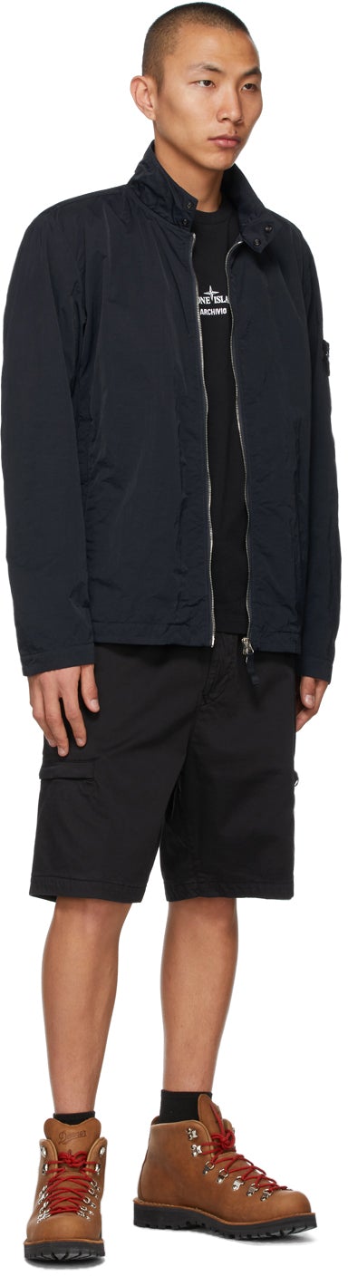 Stone Island Black 'Archivio' Project Logo T-Shirt