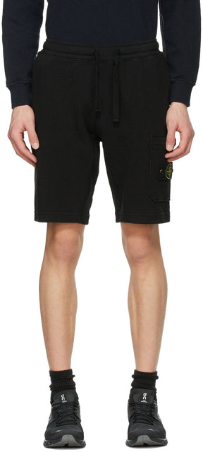Stone Island Black Bermuda Cargo Shorts - Short de cargaison Bermuda Noir Stone Island - 스톤 아일랜드 블랙 버뮤다화물 반바지
