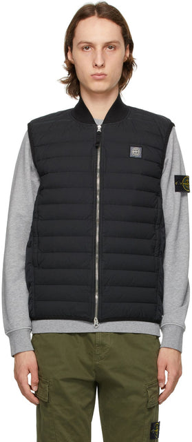 Stone Island Black Down Chambers TC Vest - Stone Island Black Down Chambers TC Gilet - 스톤 아일랜드 블랙 다운 챔버 TC 조끼