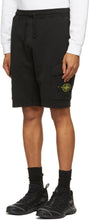 Stone Island Black French Terry Bermuda Shorts