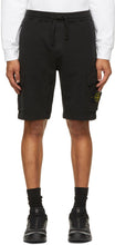 Stone Island Black French Terry Bermuda Shorts - Shorts de Bermudes Terry Terry French Noir Stone Island - 스톤 아일랜드 블랙 프랑스 테리 버뮤다 반바지