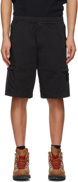 Stone Island Black Ghost Piece Shorts - Short de la pièce de fantômes noire de pierre - 돌 섬 검은 유령 조각 반바지