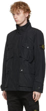 Stone Island Black Micro Reps Coat